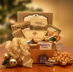 Image of Golden Gourmet Holiday Gift Basket