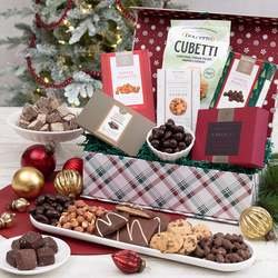 Image of Gourmet Holiday Chocolate and Cookies Gift Box