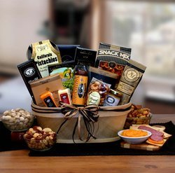 Image of Gourmet Nut & Sausage Gift Basket
