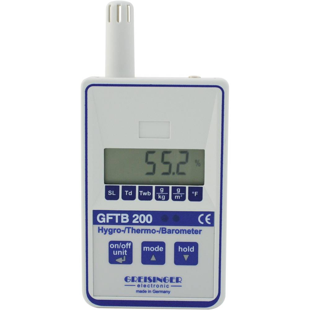 Image of Greisinger GFTB 200 Hygrometer 0 RH 100 RH Dew point/mould detector