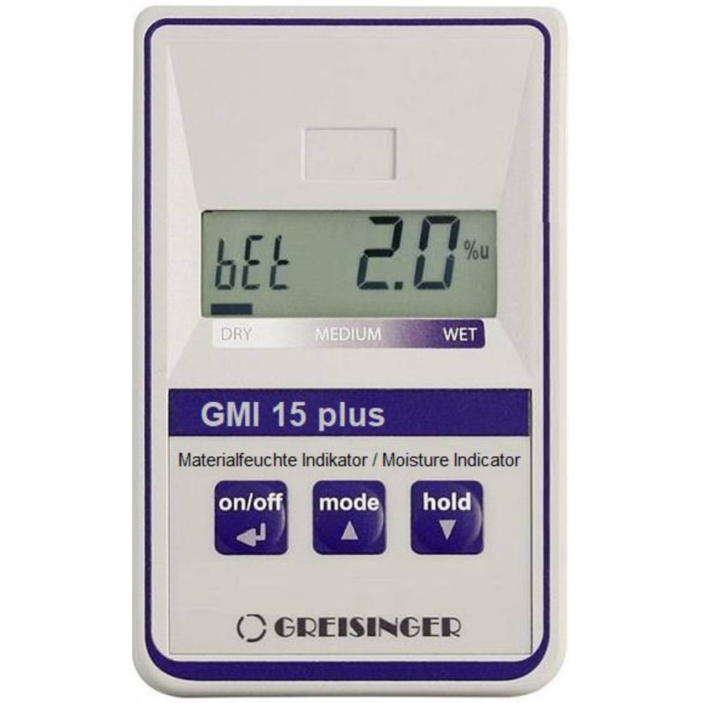 Image of Greisinger GMI15-plus Moisture meter Building moisture reading range 00 up to 80 % Wood moisture reading range 00 up
