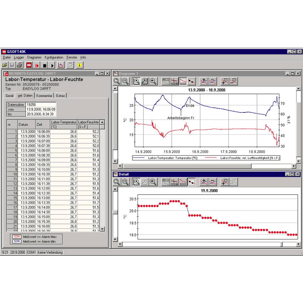 Image of Greisinger GSOFT 40K Measurement Compatible with (diagnostics accessories) Greisinger Greisinger Series MINILog