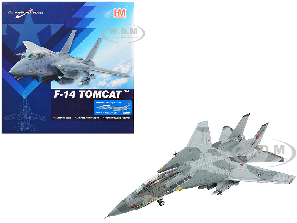Image of Grumman F-14B Tomcat Fighter Aircraft "VF-74 Be-Devilers" (1994) United States Navy "Air Power Series" 1/72 Diecast Model by Hobby Master