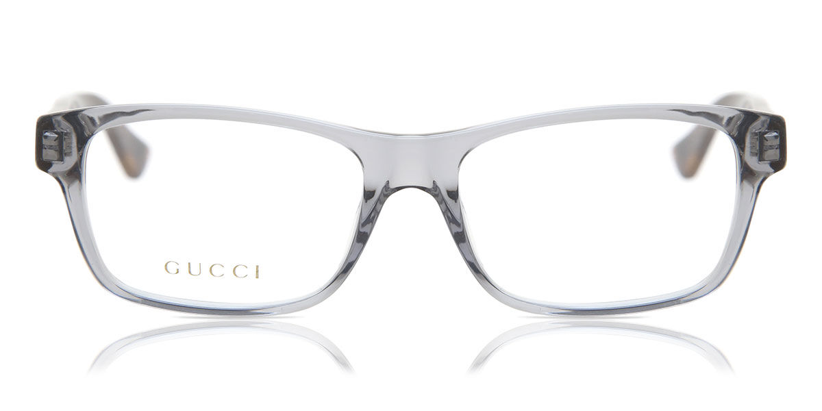 Image of Gucci GG0006OA Formato Asiático 004 Óculos de Grau Cinzas Masculino BRLPT