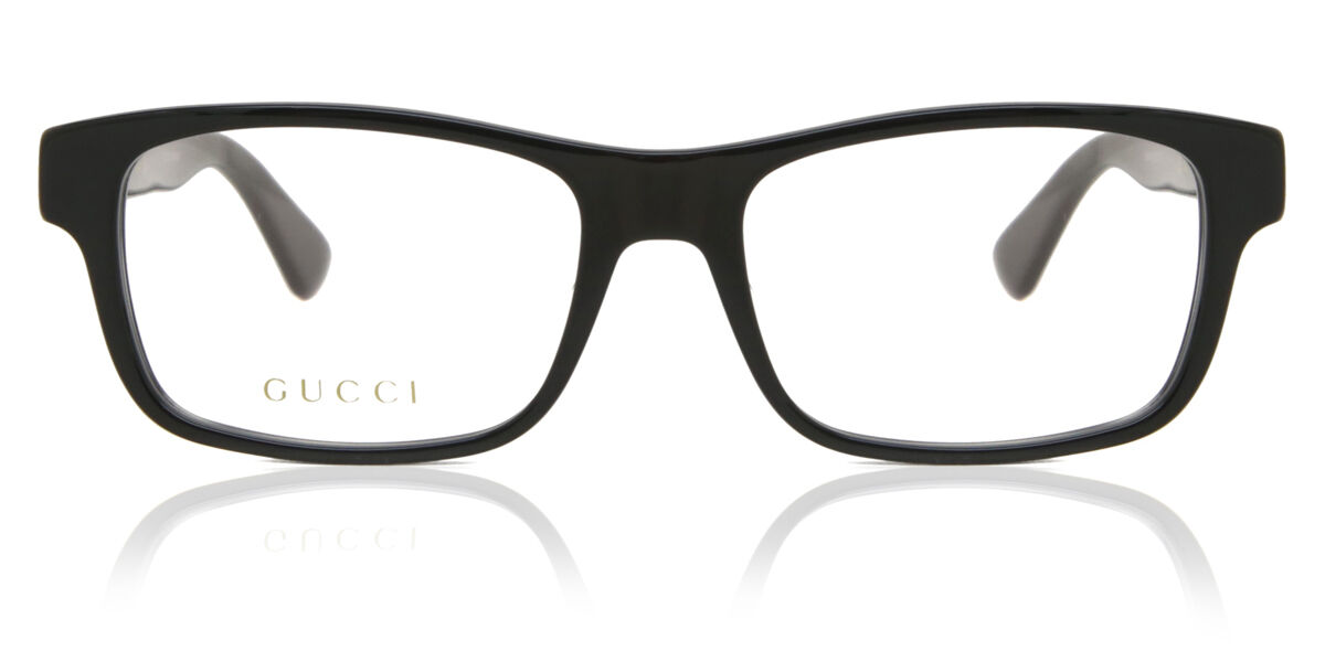 Image of Gucci GG0006OAN Formato Asiático 001 Óculos de Grau Pretos Masculino BRLPT