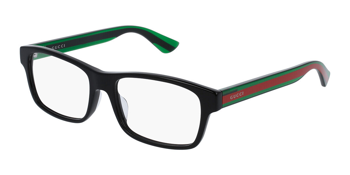Image of Gucci GG0006OAN Formato Asiático 002 Óculos de Grau Pretos Masculino BRLPT