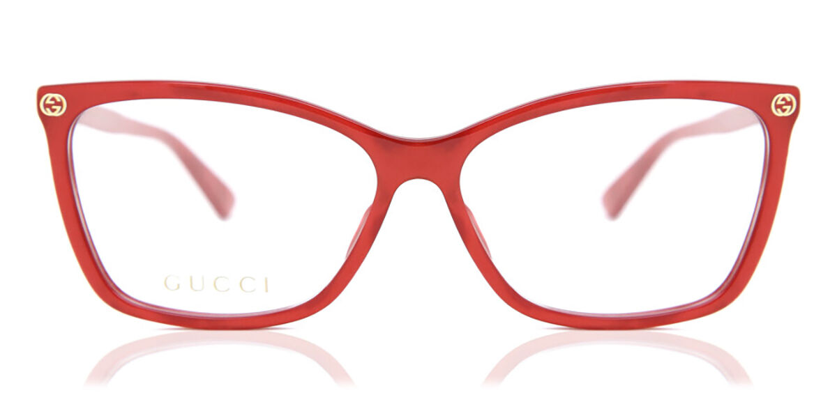 Image of Gucci GG0025O 004 Óculos de Grau Vermelhos Feminino PRT