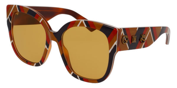 Image of Gucci GG0059S 003 55 Lunettes De Soleil Femme Rainbow FR