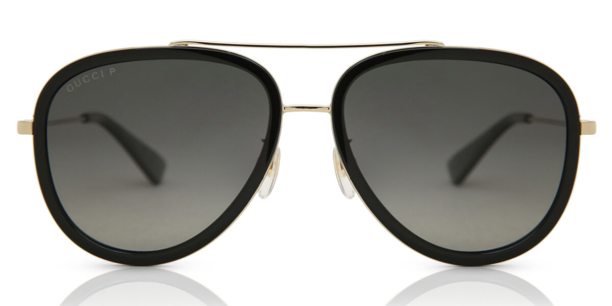 Image of Gucci GG0062S Polarized 011 Óculos de Sol Pretos Feminino PRT