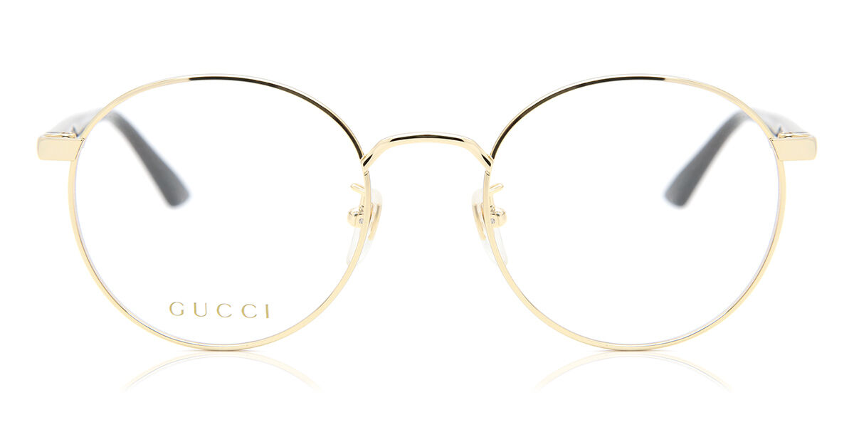 Image of Gucci GG0297OK Formato Asiático 001 Óculos de Grau Dourados Masculino BRLPT