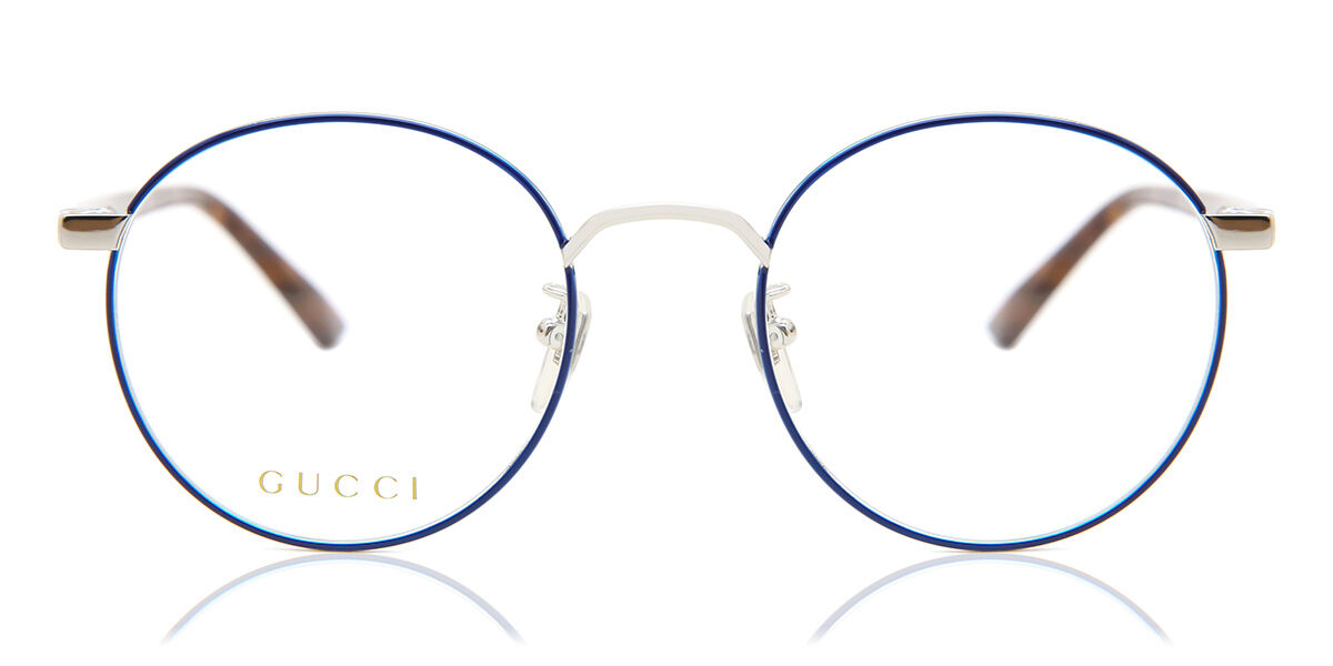 Image of Gucci GG0297OK Formato Asiático 004 Óculos de Grau Azuis Masculino BRLPT