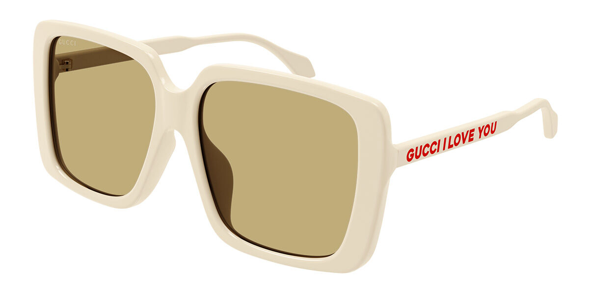 Image of Gucci GG0567SAN Asian Fit 006 Óculos de Sol Brancos Feminino PRT