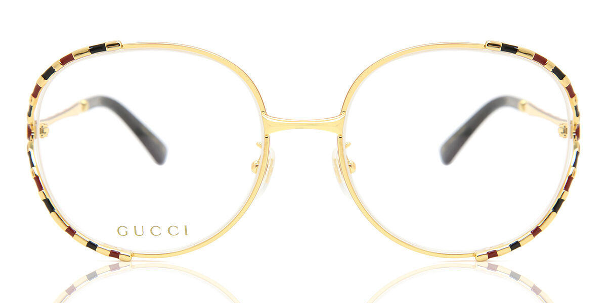 Image of Gucci GG0596OA Formato Asiático 003 Óculos de Grau Azuis Feminino BRLPT