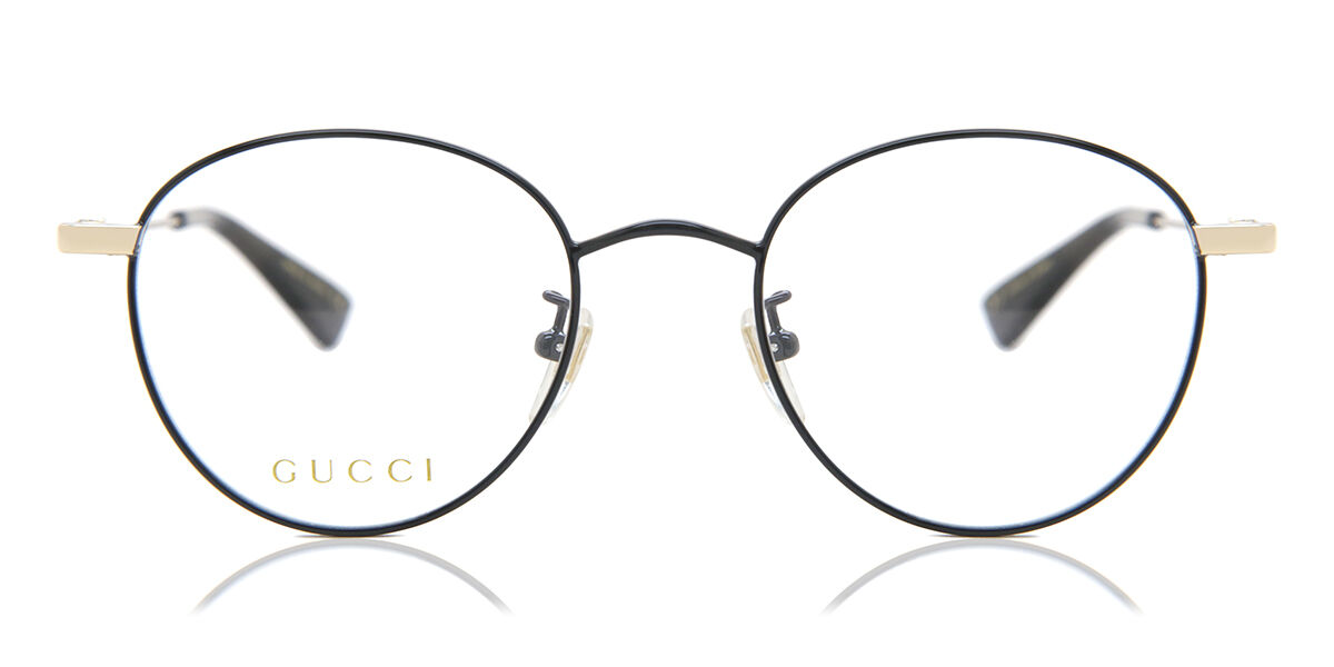 Image of Gucci GG0607OK Formato Asiático 003 Óculos de Grau Pretos Masculino BRLPT