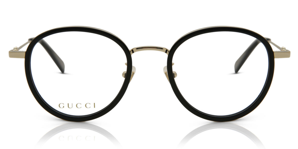 Image of Gucci GG0608OK Formato Asiático 001 Óculos de Grau Pretos Masculino BRLPT