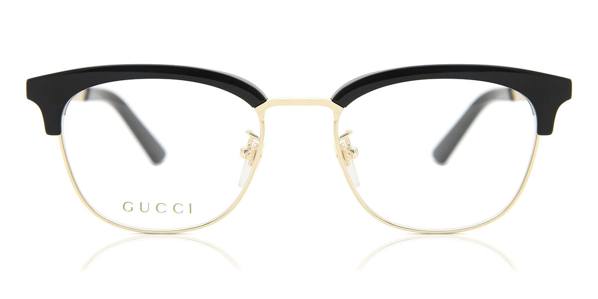 Image of Gucci GG0698OA Asian Fit 002 53 Złote Męskie Okulary Korekcyjne PL