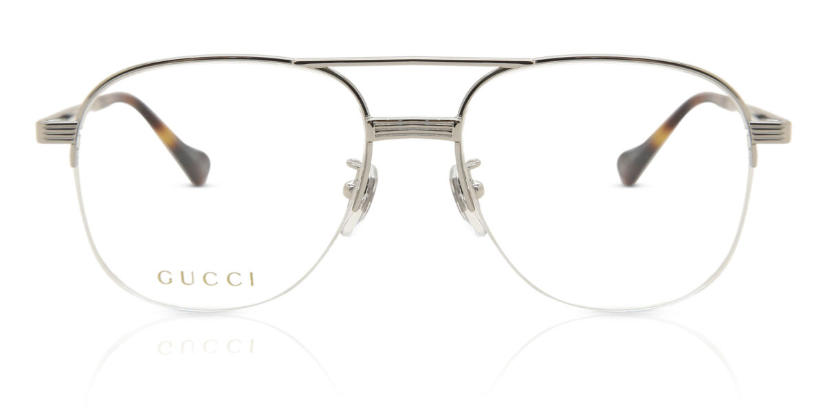 Image of Gucci GG0745O 004 Óculos de Grau Prata Masculino BRLPT