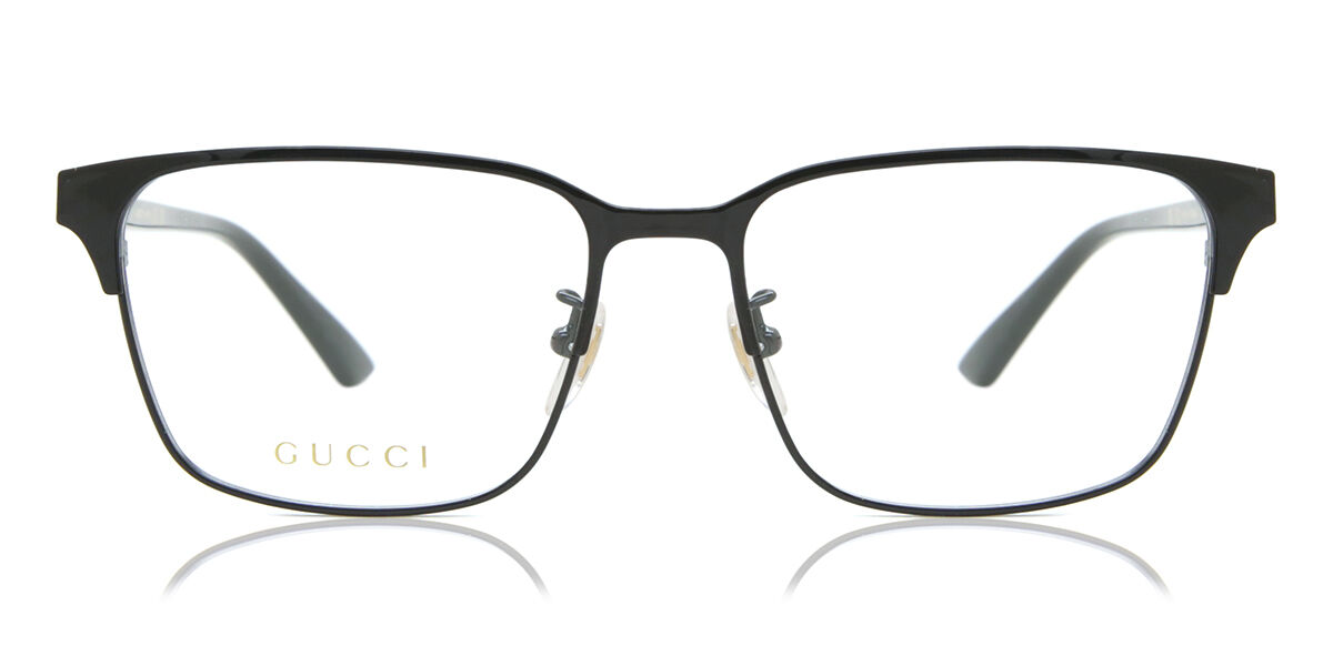 Image of Gucci GG0756OA Asian Fit 001 Óculos de Grau Pretos Masculino PRT