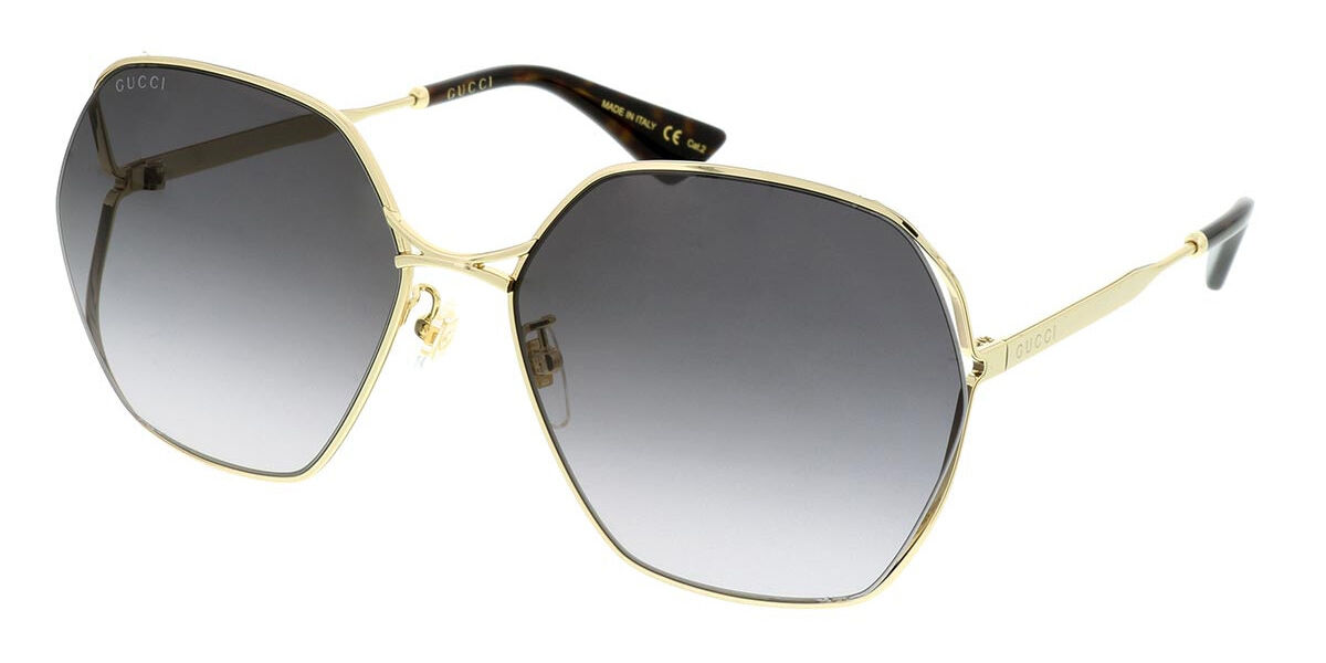 Image of Gucci GG0818SA Asian Fit 001 Óculos de Sol Dourados Feminino PRT