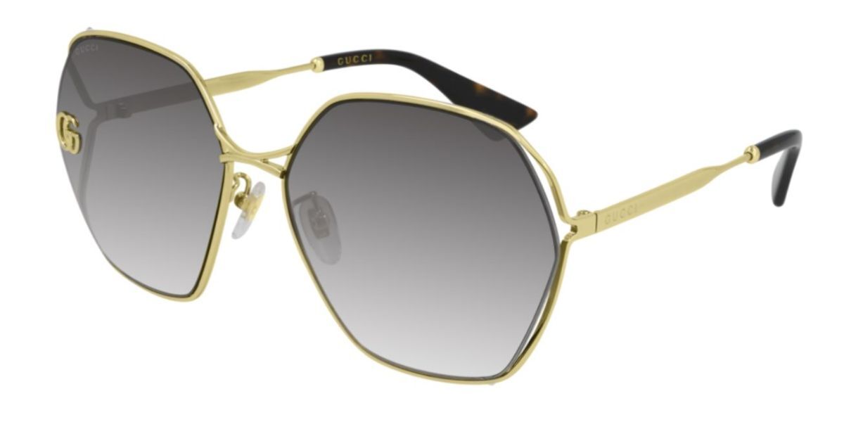 Image of Gucci GG0818SA Asian Fit 005 Óculos de Sol Dourados Feminino PRT