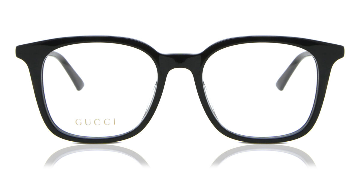 Image of Gucci GG0831OA Asian Fit 001 52 Svarta Glasögon (Endast Båge) Män SEK