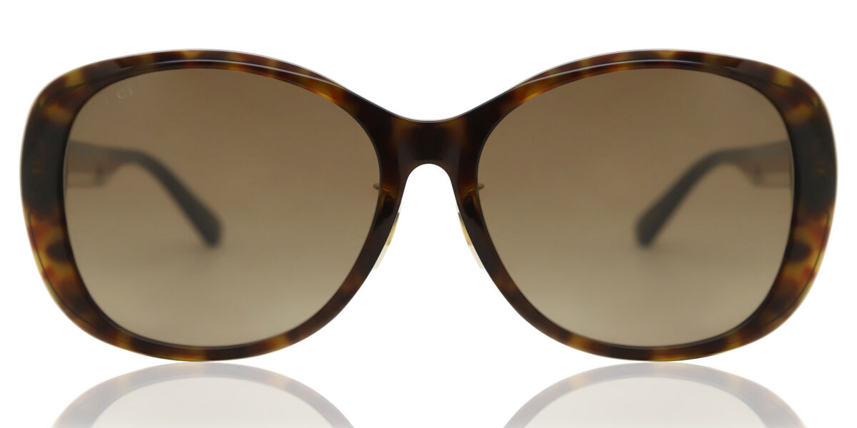 Image of Gucci GG0849SK Asian Fit 003 Óculos de Sol Tortoiseshell Feminino PRT