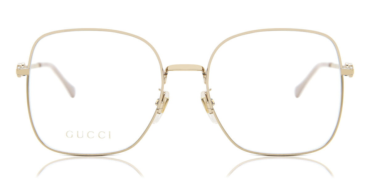 Image of Gucci GG0883OA Formato Asiático 001 Óculos de Grau Dourados Feminino BRLPT