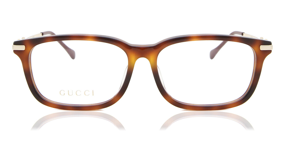 Image of Gucci GG0886OA Formato Asiático 002 Óculos de Grau Tortoiseshell Feminino BRLPT
