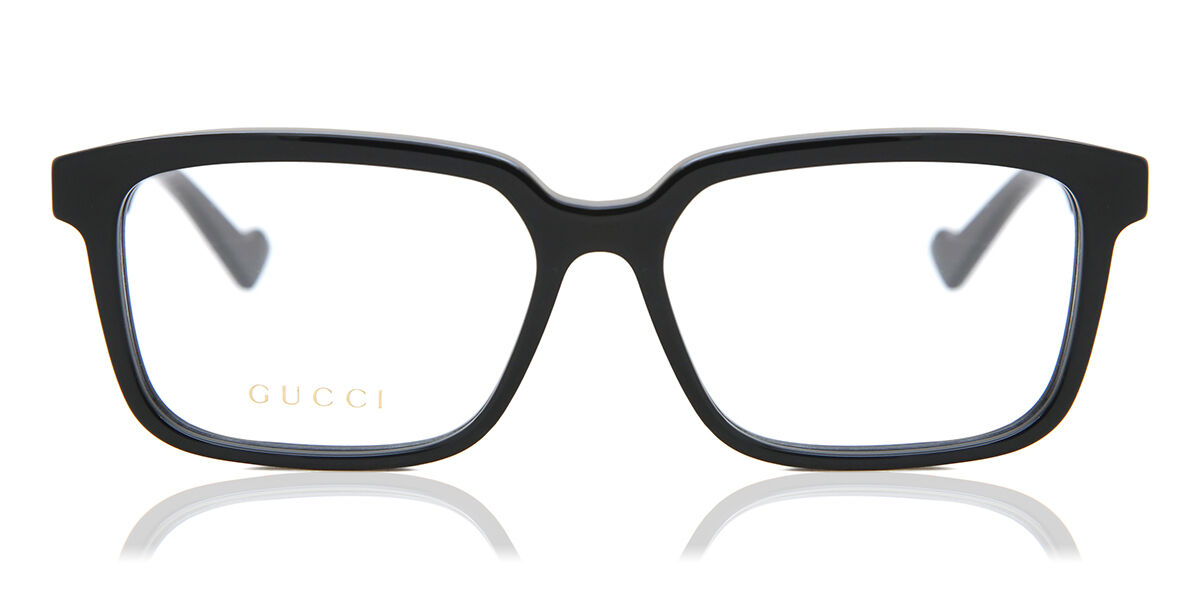 Image of Gucci GG0966OA Formato Asiático 001 Óculos de Grau Pretos Masculino BRLPT