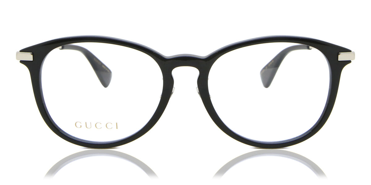 Image of Gucci GG1014OA Formato Asiático 001 Óculos de Grau Pretos Feminino BRLPT