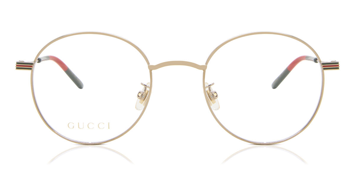 Image of Gucci GG1054OK Formato Asiático 002 Óculos de Grau Dourados Masculino BRLPT