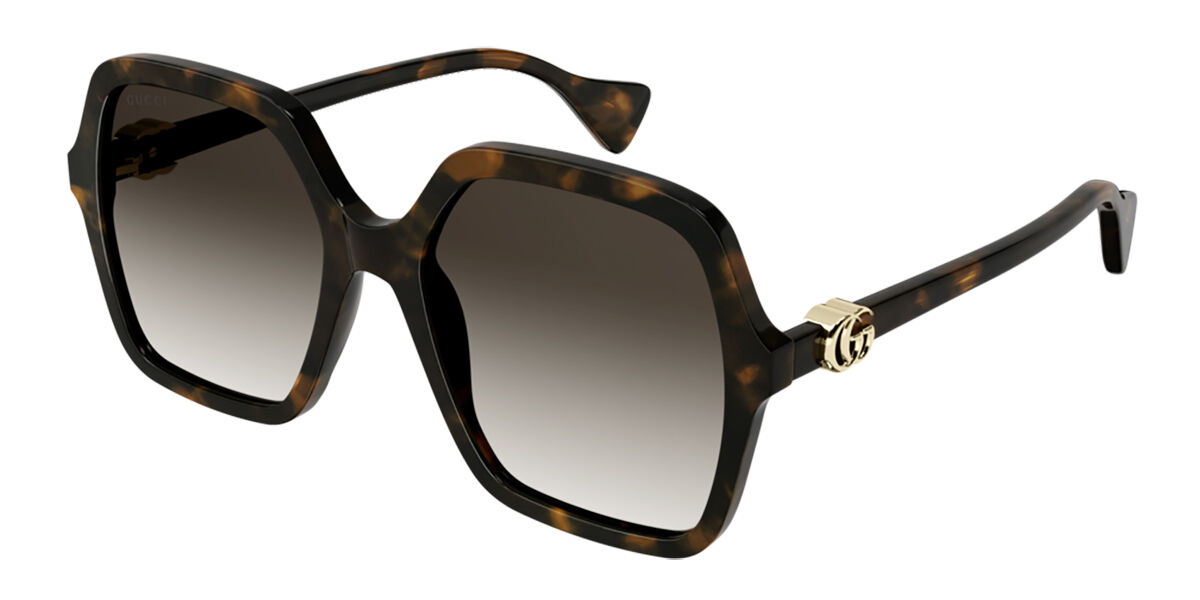 Image of Gucci GG1072S 002 56 Lunettes De Soleil Femme Tortoiseshell FR