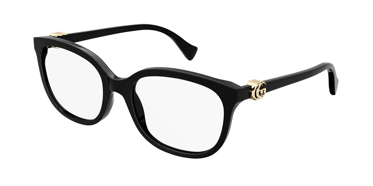 Image of Gucci GG1075OA Formato Asiático 001 Óculos de Grau Pretos Feminino BRLPT