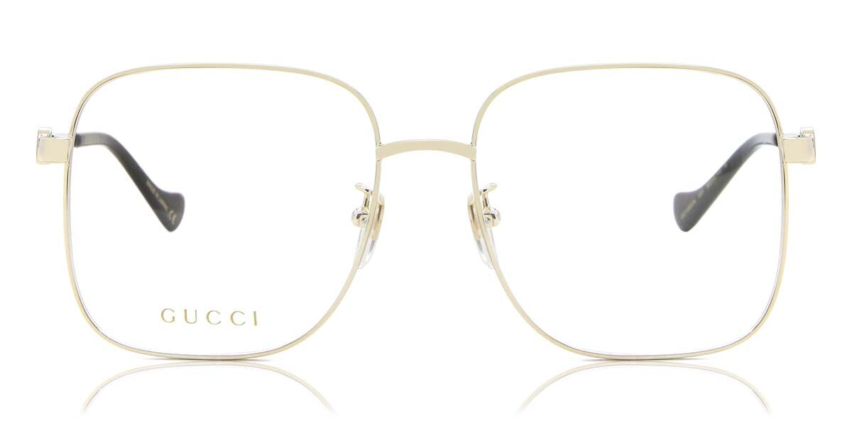 Image of Gucci GG1092OA Formato Asiático 001 Óculos de Grau Dourados Feminino BRLPT