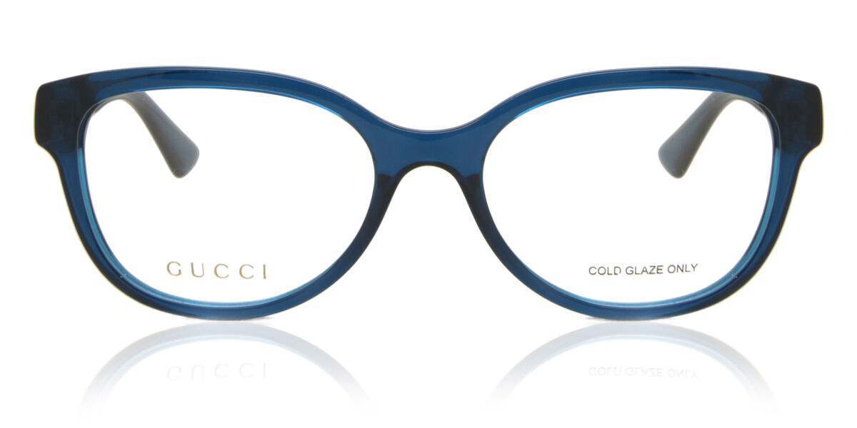 Image of Gucci GG1115O 003 53 Lunettes De Vue Femme Bleues (Seulement Monture) FR