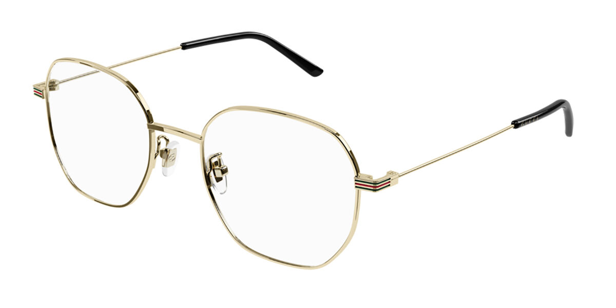 Image of Gucci GG1125OA Formato Asiático 001 Óculos de Grau Dourados Masculino BRLPT