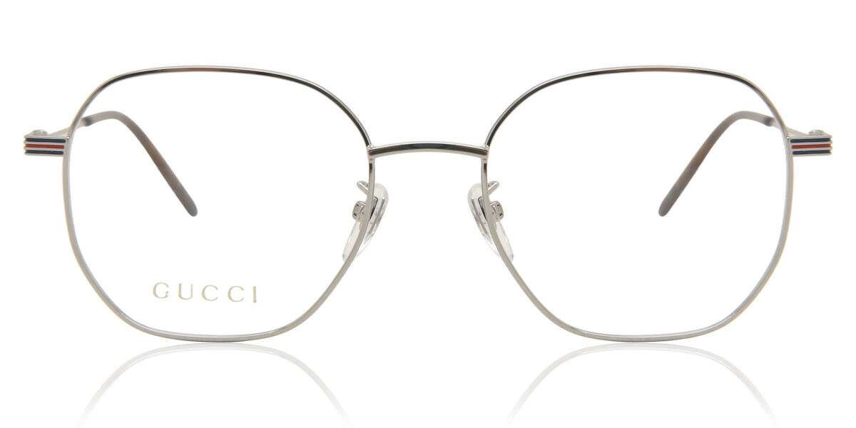 Image of Gucci GG1125OA Formato Asiático 003 Óculos de Grau Prata Masculino BRLPT