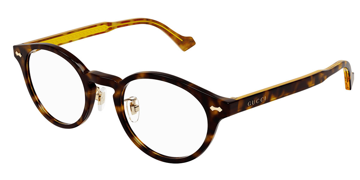 Image of Gucci GG1127OJ Formato Asiático 002 Óculos de Grau Tortoiseshell Masculino BRLPT