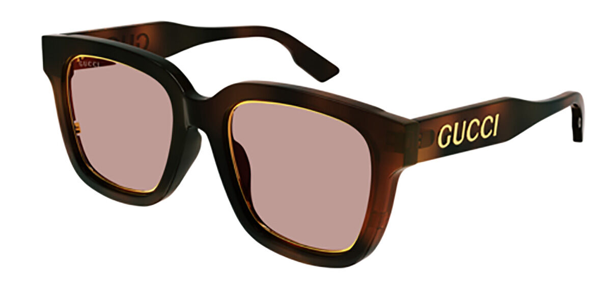 Image of Gucci GG1136SA Formato Asiático 003 Óculos de Sol Tortoiseshell Feminino BRLPT