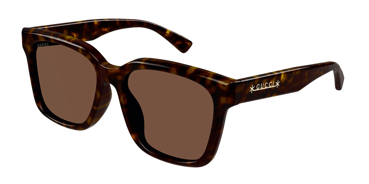 Image of Gucci GG1175SK Formato Asiático 003 Óculos de Sol Tortoiseshell Masculino BRLPT