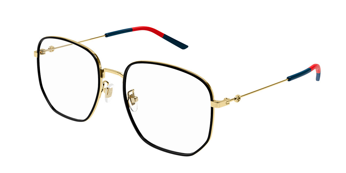 Image of Gucci GG1197OA Asian Fit 003 56 Złote Damskie Okulary Korekcyjne PL