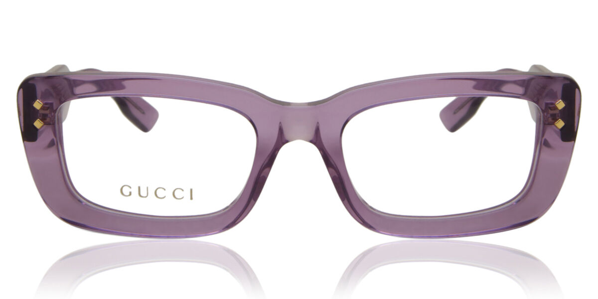 Image of Gucci GG1216O 003 52 Lunettes De Vue Femme Purple (Seulement Monture) FR
