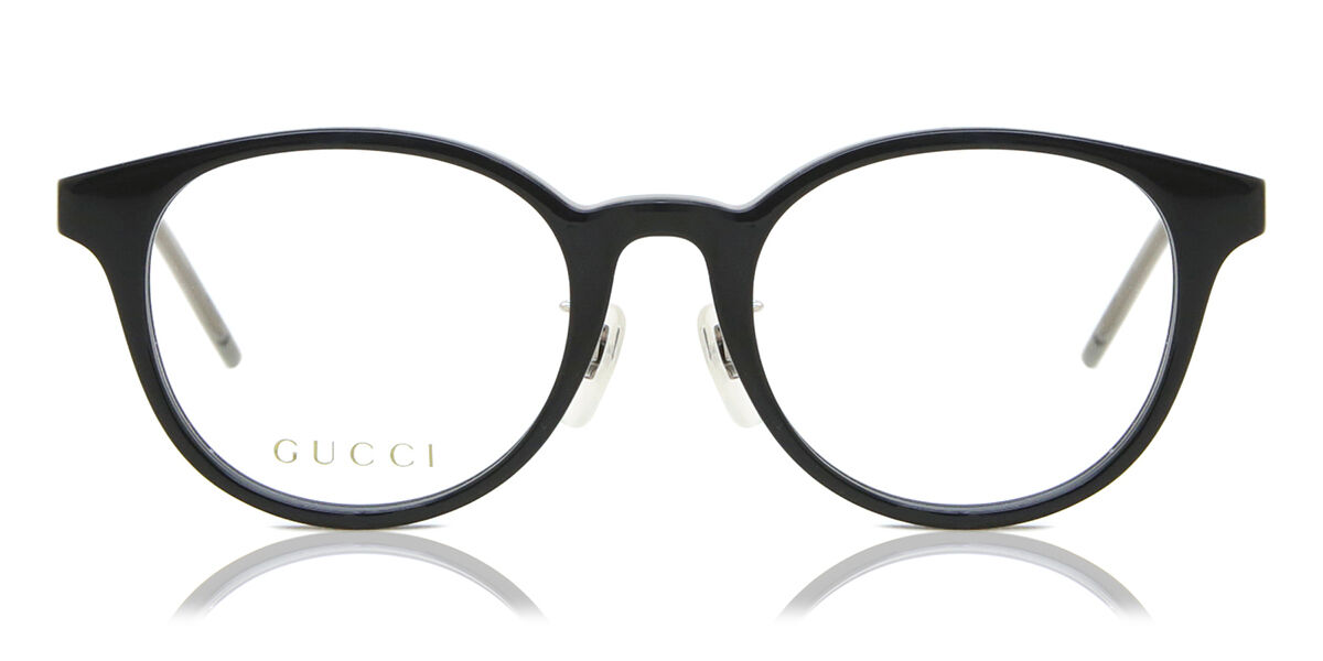 Image of Gucci GG1229OJ Asian Fit 001 49 Svarta Glasögon (Endast Båge) Män SEK