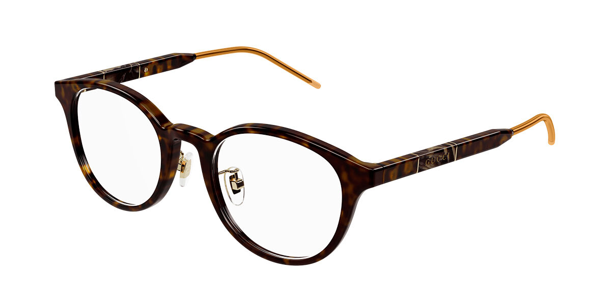 Image of Gucci GG1229OJ Formato Asiático 002 Óculos de Grau Tortoiseshell Masculino BRLPT