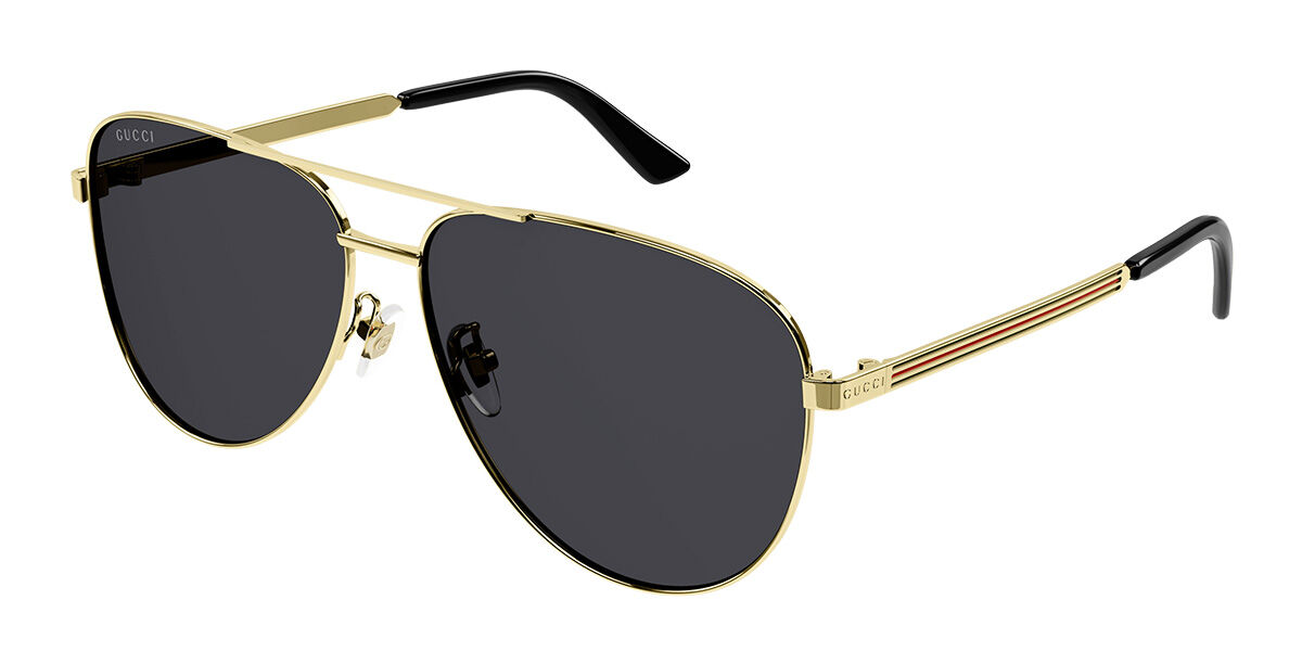 Image of Gucci GG1233SA Asian Fit 001 Óculos de Sol Dourados Masculino PRT