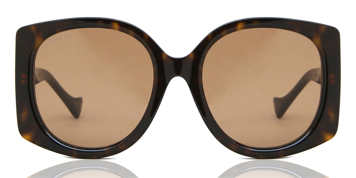 Image of Gucci GG1257SA Formato Asiático 002 Óculos de Sol Tortoiseshell Feminino BRLPT