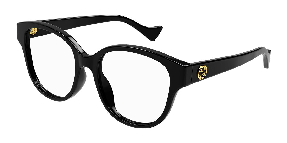 Image of Gucci GG1260OA Formato Asiático 001 Óculos de Grau Pretos Feminino BRLPT