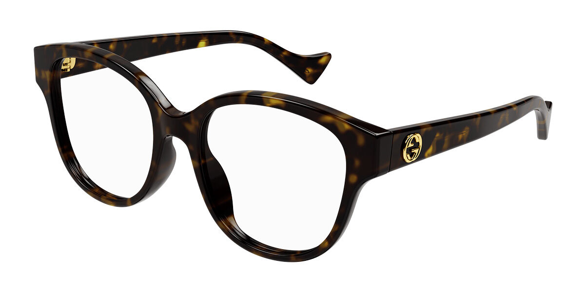 Image of Gucci GG1260OA Formato Asiático 002 Óculos de Grau Tortoiseshell Feminino BRLPT