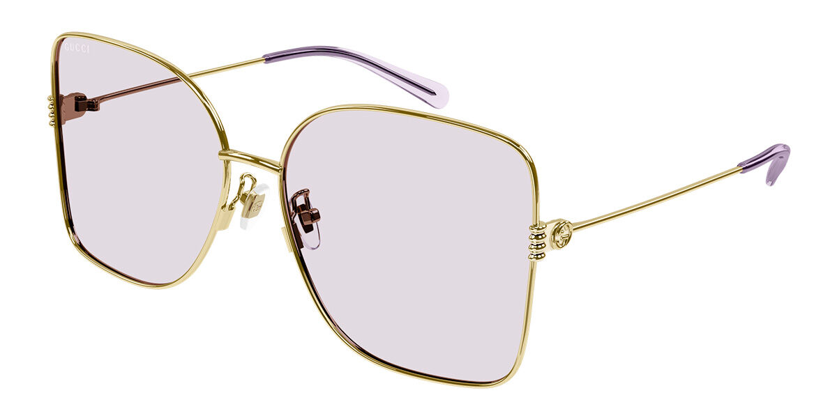 Image of Gucci GG1282SA Formato Asiático 004 Óculos de Sol Dourados Feminino BRLPT
