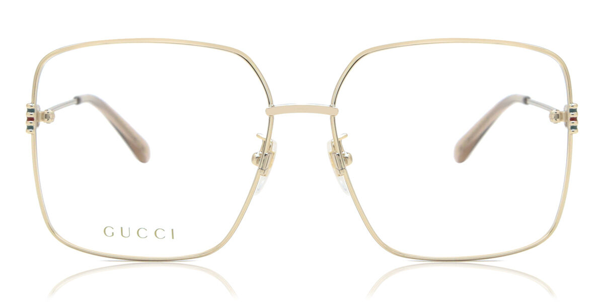 Image of Gucci GG1284OA Formato Asiático 001 Óculos de Grau Dourados Feminino BRLPT